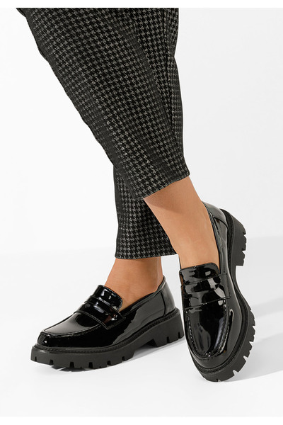 B T Shoes Loafers γυναικεια Zampa μαύρα