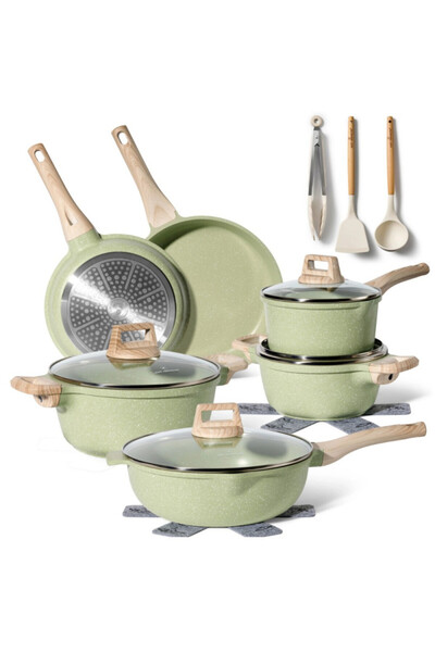 Just Perfecto Set de oale și tigăi JL-787, 15 cm, fontă, finisaj marmurat, in...