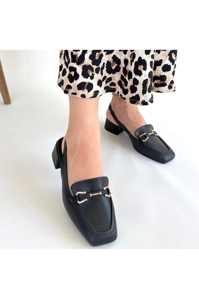 Vona Nova Joone Black Leather Heeled Shoes