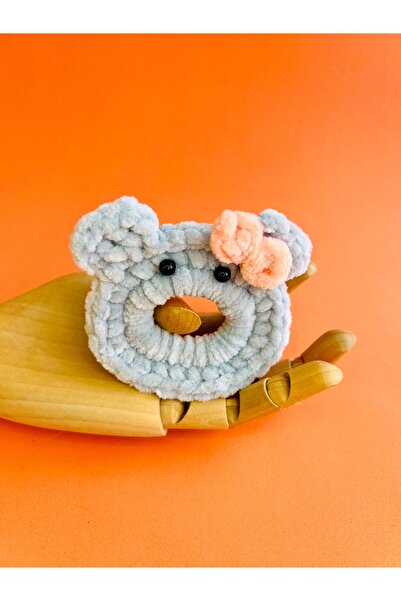 Gra Baby Accessories Gray Teddy Bear Elastic Buckle