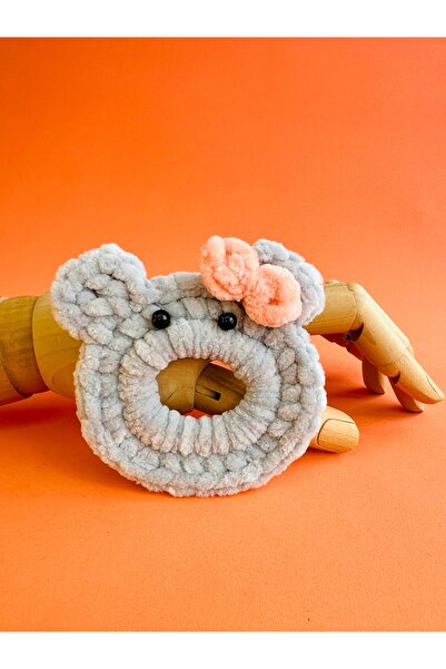 Gra Baby Accessories Gray Teddy Bear Elastic Buckle