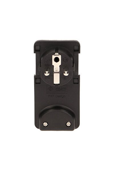 Orno Extra slim plug with handle OR-AE-1311/B, 250V, without cable, black