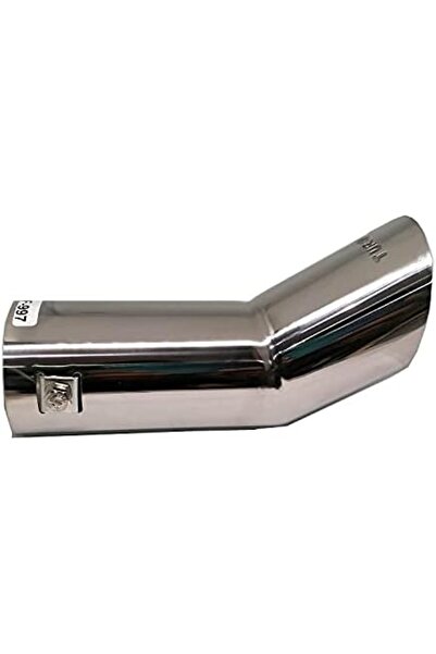 CFT FLAK Sports Performance Bolt-On Resonated Muffler Slant Exhaust Tip with Clamps and Adapters for Uni
