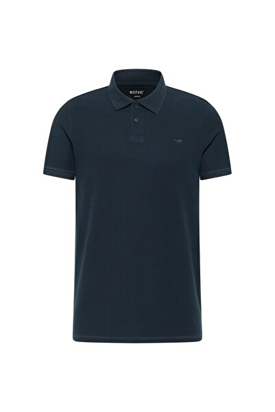 Mustang Herren Poloshirt - Palco, Knit Piqué, Bio-Baumwolle, einfarbig