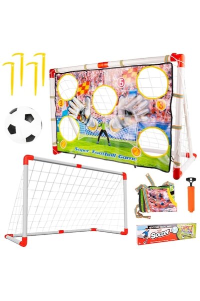 SOLTOY Poartă de fotbal de antrenament SOLTOY, set complet , minge, pompă și ...