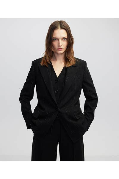 İpekyol Blazer with Hotfix Stripe