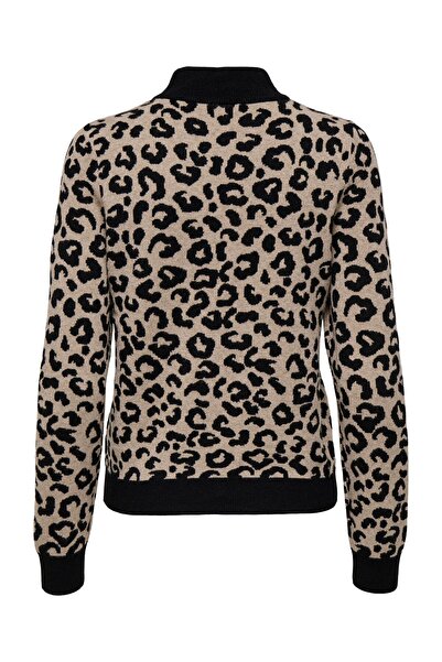 ONLY Onlibi JQ LS Hochkragen CC Knt Damen Leopardenmuster Pullover