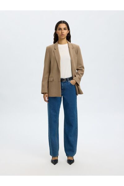 Selected Femme Straight Fit Jeans Mid Waist