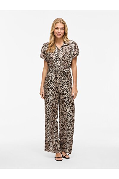 VILA Jumpsuit VIOLINE Leoprint