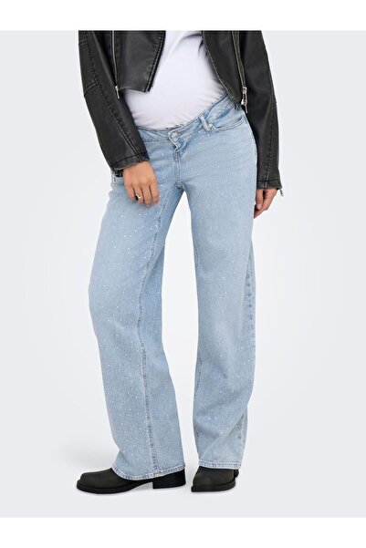 ONLY MATERNITY Jeans mit weitem Bein OLMCOBAIN Gerade geschnitten Jeans
