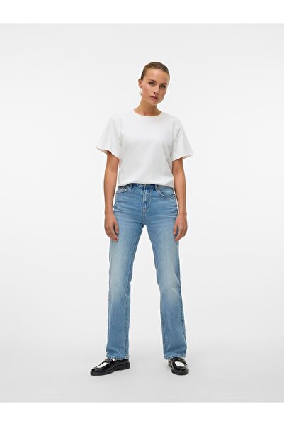 Vero Moda Straight-Fit VMTESSA Hohe Taille Gerade geschnitten Jeans