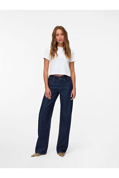 Something New Straight-Fit SNRANCY Mid Rise Weiter Beinschnitt Jeans