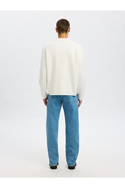 Selected Homme Strickjacke mit Reißverschluss Baumwollmix