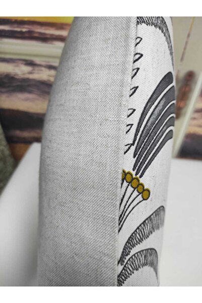 Evcimenhome New Product Board Pattern Linen Cushion Cover 43Cmx43Cm Color: Anthracite on Ecru