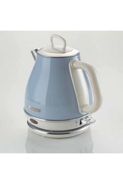 ARIETE Fierbător electric VINTAGE 2868/05, 1630W, 1 l, Corp metalic, Fierbere rapidă, Bază wireless, Albastru
