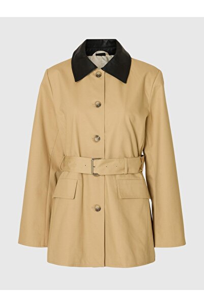 Selected Femme Trenchcoat Baumwoll Gürtel