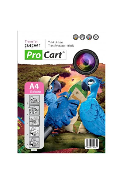 PROCART Hârtie de transfer termic A4 pentru tricouri negre