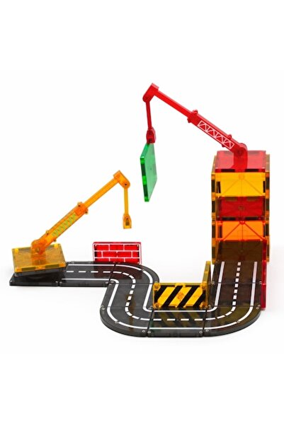 Plus Plus Magnetic Construction Set, Magna-Tiles - Builder, 32 Pieces