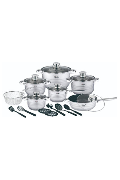 Voltz Set de oale și tigăi Oliver OV51210R20B, 20 de piese, Inducție, Oțel in...