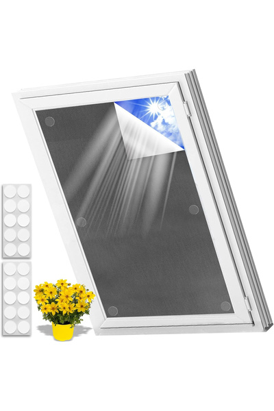 Sauvasine Oxford cloth window blind, solar thermal protection, no drilling, 20 Nano Adhesive, 145 x 100 cm