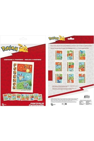 GB EYE Set 9 Postere GB Eye, Pokemon, Starter-uri, 21 x 29,7 cm