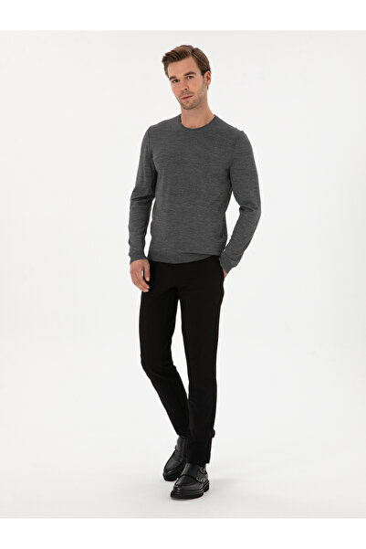 Cacharel Black Slim Fit Canvas Pants 50314091-Vr046