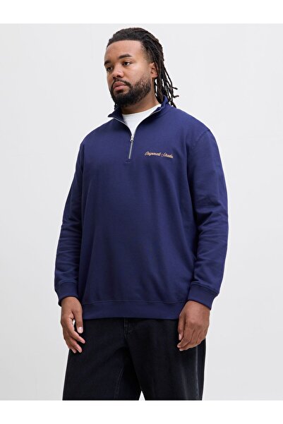 Jack & Jones Plus Sweatshirt mit Stehkragen Plus Size Sweatshirt mit Stehkragen