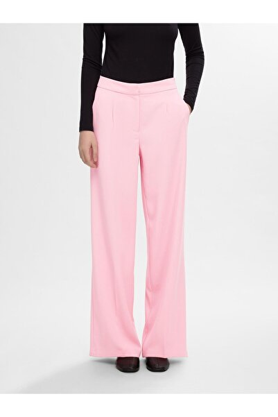 Selected Femme Hose mit weitem Bein Gewebte