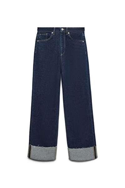 Vero Moda Weit geschnitten VMTESSA Hohe Taille Weite Passform - kurz geschnitten Jeans