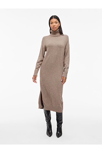 VILA Midikleid Rollkragen