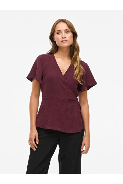 VILA Wickeloberteil VILOVIE Kurzärmeliges