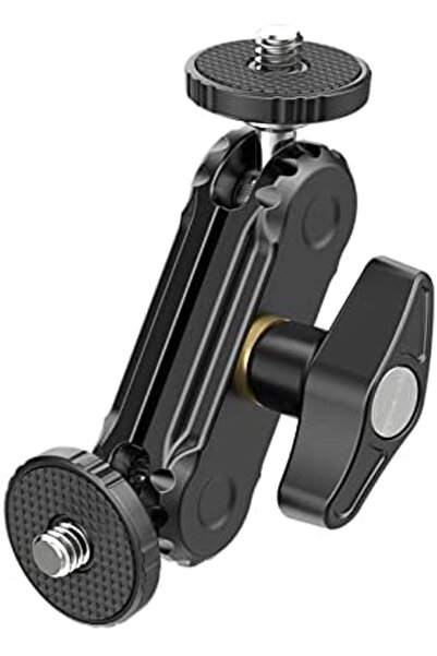 ulanzi ذراع سحري مع رأس كروي مزدوج برغي 1/4 بوصة، متوافق مع حامل شاشة عالمي للكاميرا