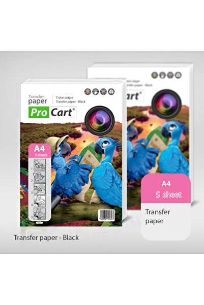 PROCART Hârtie de transfer termic A4 pentru tricouri negre