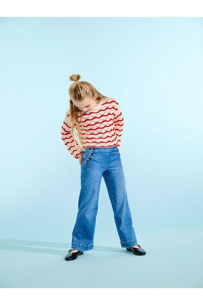 Kids Only Jeans mit weitem Bein KOGMADISON Hohe Taille Weiter Beinschnitt Jeans