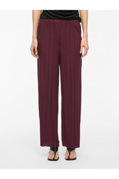 VILA Hose mit weitem Bein Gerippte