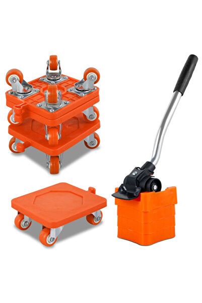 Choice مجموعة أدوات رفع الأثاث الثقيلة باللون البرتقالي من 9 قطع، أداة التعام...