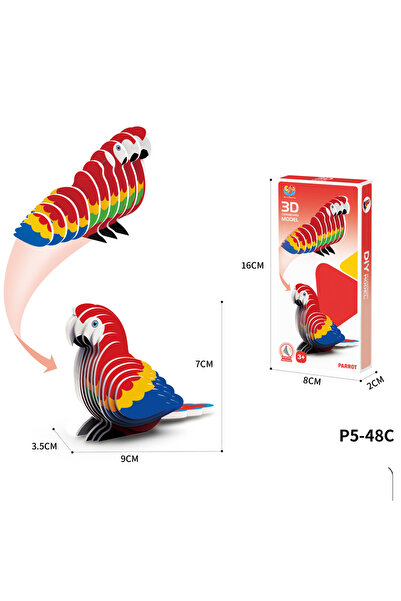 Choice3 ألعاب ألغاز ثلاثية الأبعاد للأطفال على شكل ديناصورات كرتونية ببغاء، أ...