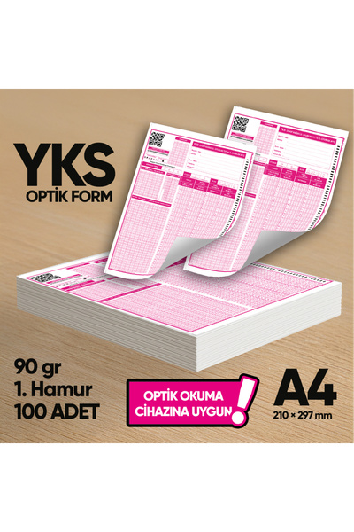 Karakutu Yayınları YKS-MSÜ Deneme Sınavları İçin 100 Adet (90.GR) Optik Form ...