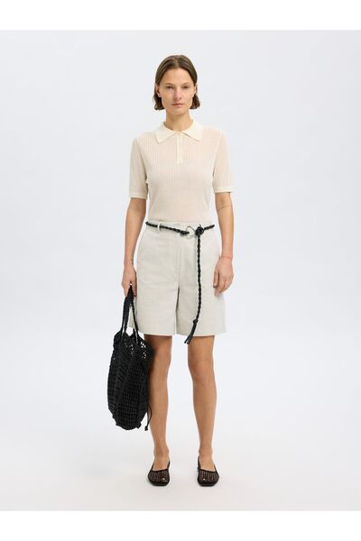 SELECTED Polohemd aus Strick Kurzarm