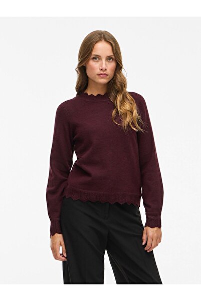 VILA Strickpullover VINIKOLINA Stehkragen