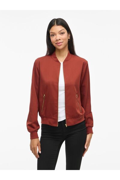 VILA Bomberjacke VIBUBBLE Reißverschluss