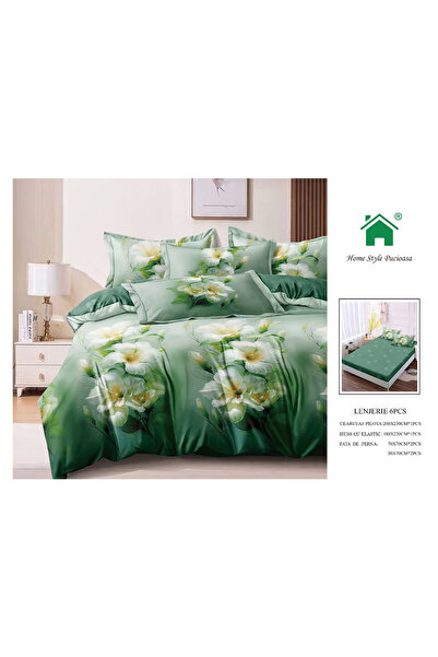 FIONNA.RO Lenjerie De Pat Finet Cu Elastic - Verde Diafan