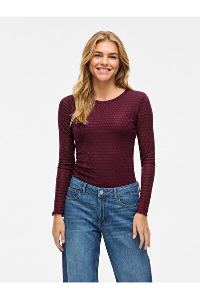 VILA Oberteil mit langen Ärmeln VILARINE Rundhals