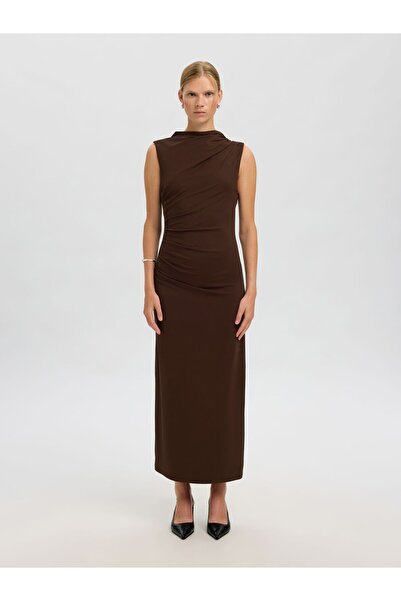 Selected Femme Maxikleid Drapiertes