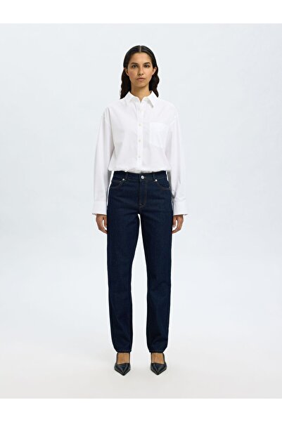 Selected Femme Jeans in Slim Tapered Fit Mid Waist