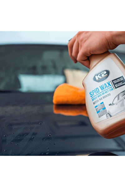 K2 سبراي شمع سبيد واكس على السيارة المبللة، لمعان سريع، طارد للماء، تركيبة كارنوبا، 700 مل