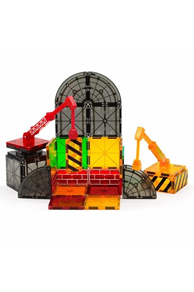 Plus Plus Magnetic Construction Set, Magna-Tiles - Builder, 32 Pieces