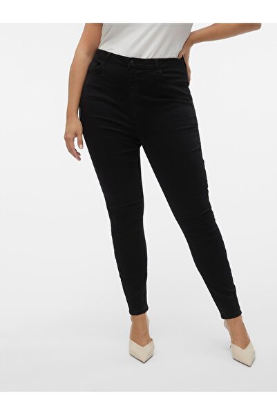 Veromoda Curve Dar Paçalı Kot VMSANDRA Süper Yüksek Bel Dar Paçalı Kot