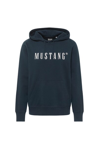 Mustang Herren Sweatshirt - Bronson, Hoodie, Kapuze, Logo, Bio-Baumwolle