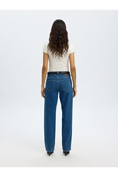 Selected Femme Straight Fit Jeans Mid Waist